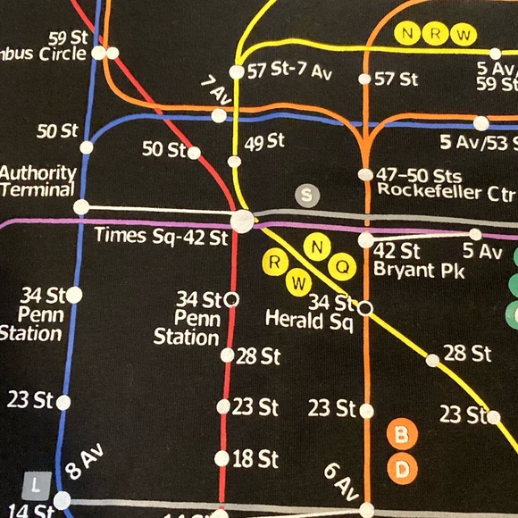 NYC Subway Line T-shirt New York City souvenir - Picture 11 of 12